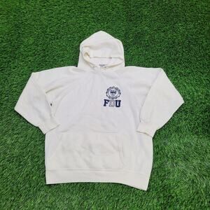 Vintage 80s FDU Fairleigh Dickinson University Hoodie Womens 2XS/XS 19x21